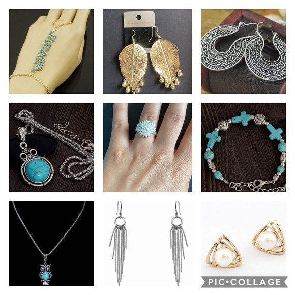 NWOT Vintage Synthetic Turquoise Pendant - Picture 4 of 5